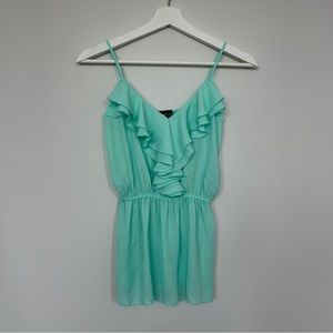 Wet Seal Spaghetti Strap Sleeveless Tank Top Blouse in Mint Size XS